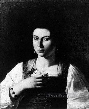 カラヴァッジョ Painting - 花魁カラヴァッジョの肖像